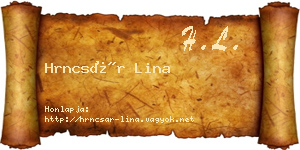Hrncsár Lina névjegykártya